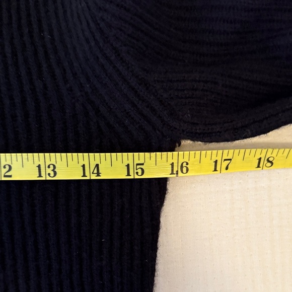 Madewell Black Ribbed Crew Neck Sweater 90%Wool 10% Cashmere - Picture 9 of 14